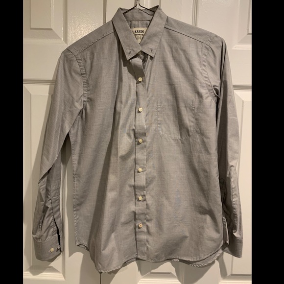 Wildfang Tops Womens Grey Button Down Dress Shirt Poshmark